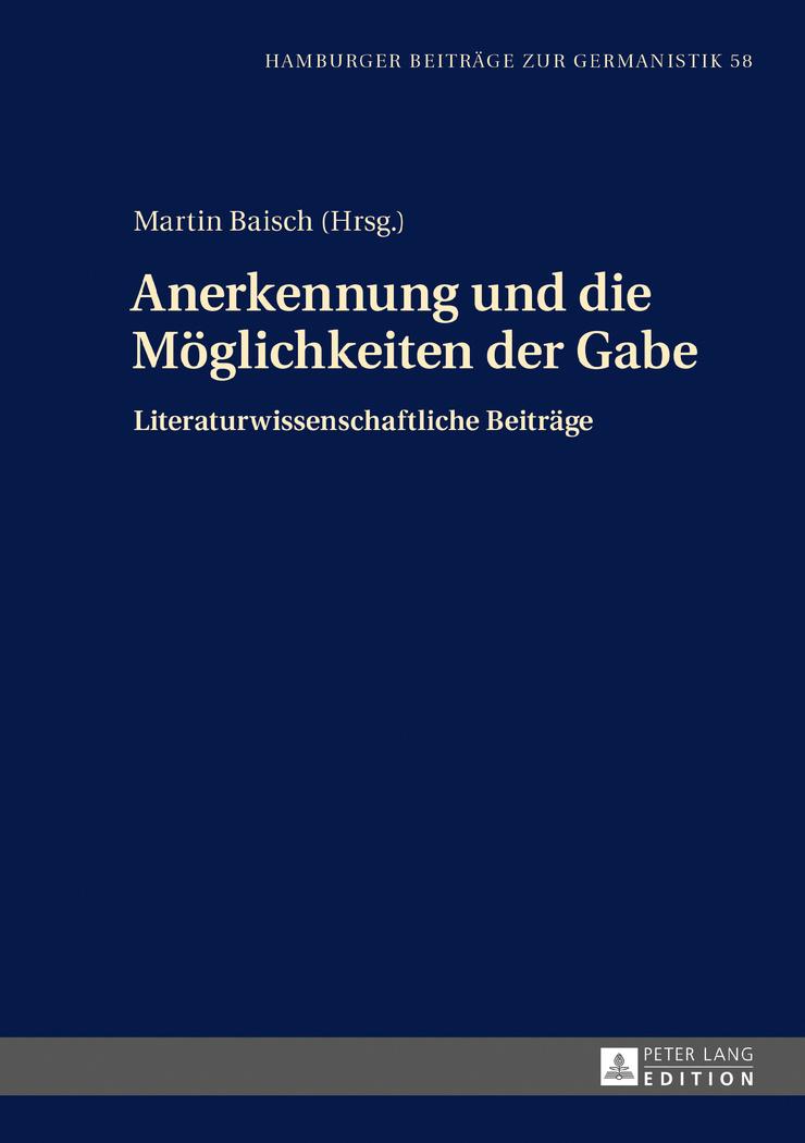 Vorderes Coverbild Anerkennung und die Möglichkeiten der Gabe