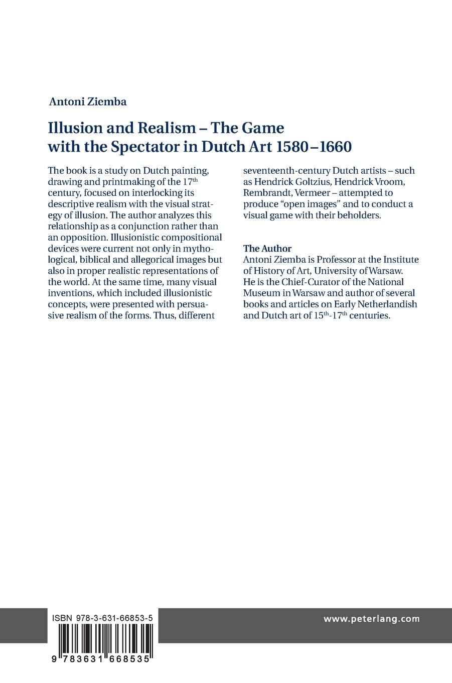 Rückseitencover Illusion and Realism - The Game with the Spectator in Dutch Art 1580-1660