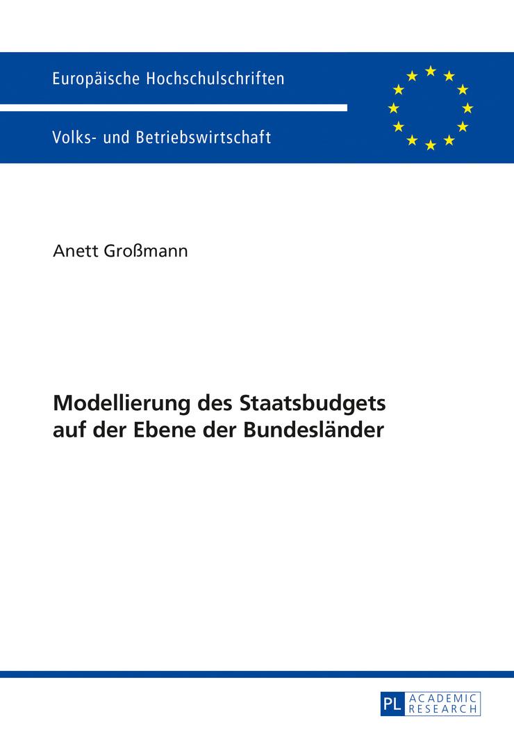 Vorderes Coverbild Modellierung des Staatsbudgets auf der Ebene der Bundesländer
