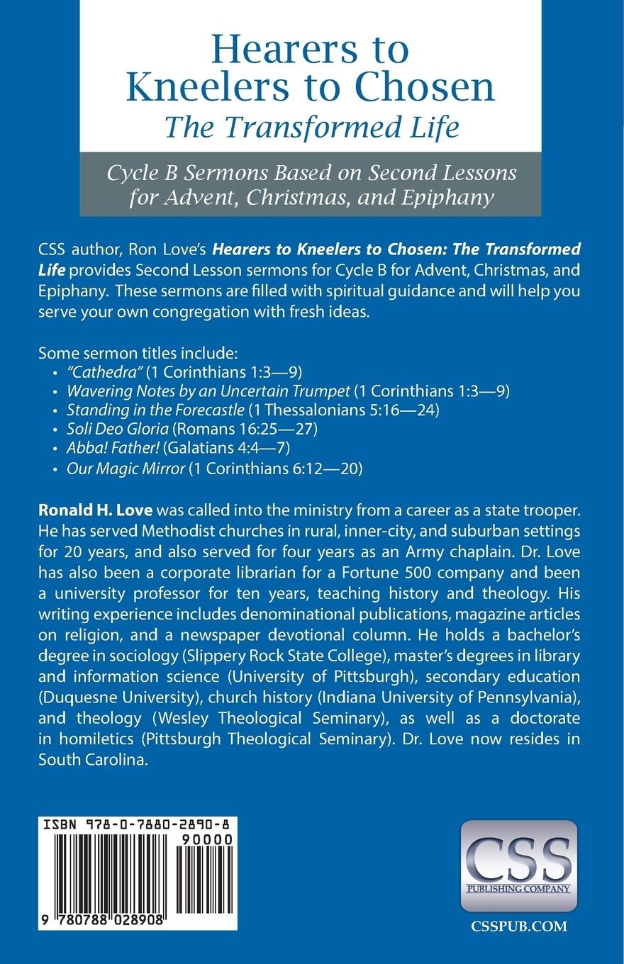 Rückseitencover Hearers to Kneelers to Chosen The Transformed Life