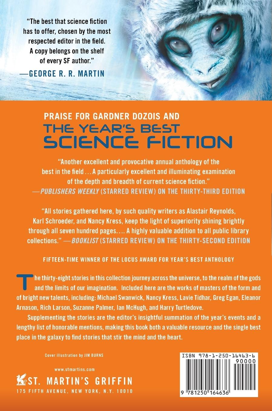 Rückseitencover Year's Best Science Fiction