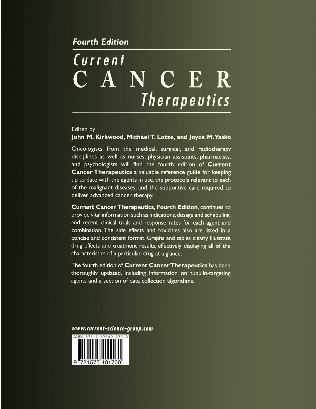 Rückseitencover Current Cancer Therapeutics