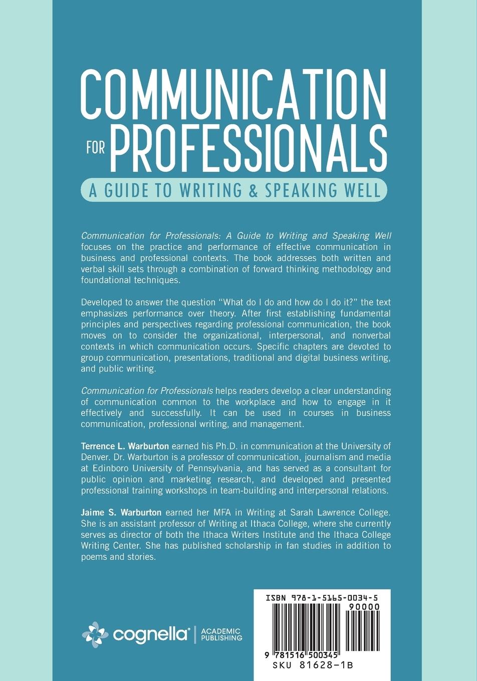 Rückseitencover Communication for Professionals