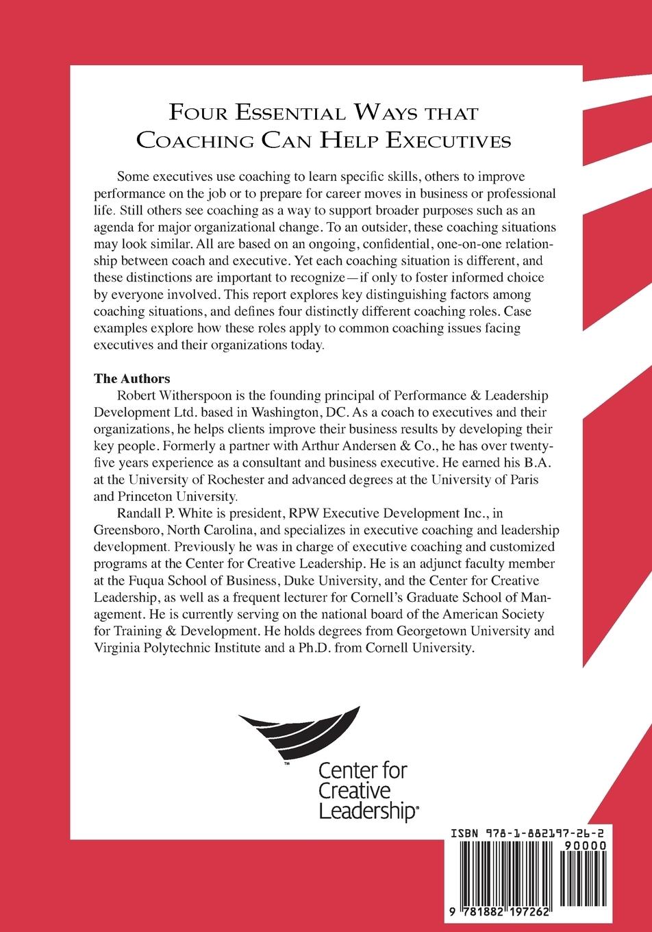 Rückseitencover Four Essential Ways That Coaching Can Help Executives