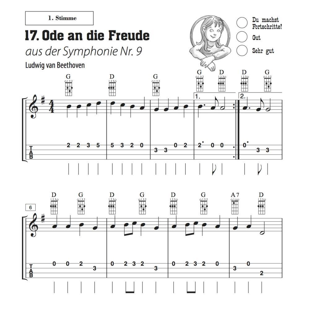 Beispielinhalt (Bild) Komm, wir spielen Ukulele! Band 2. Ausgabe mit CD