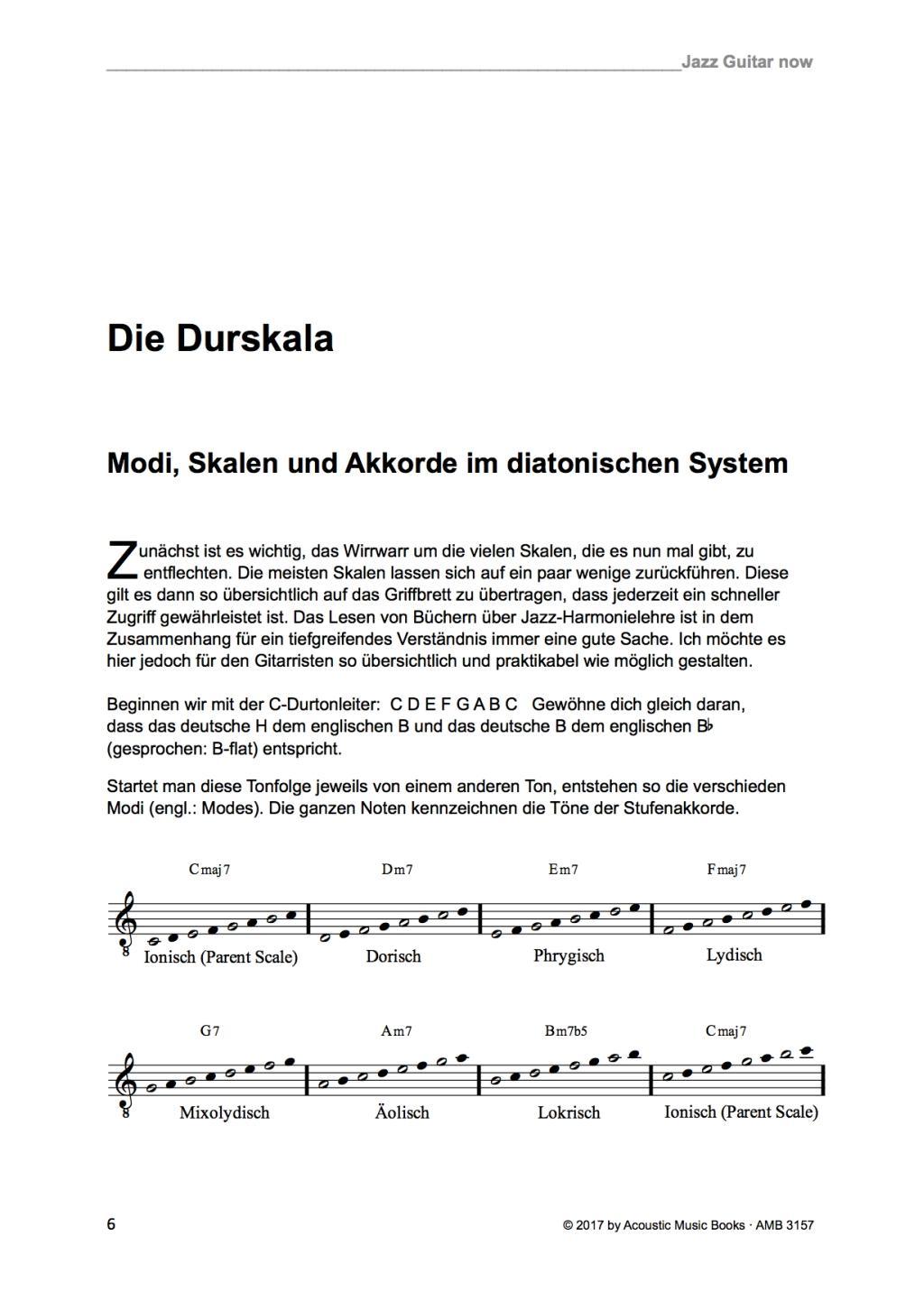 Beispielinhalt (Bild) Jazz Guitar now! Mit CD