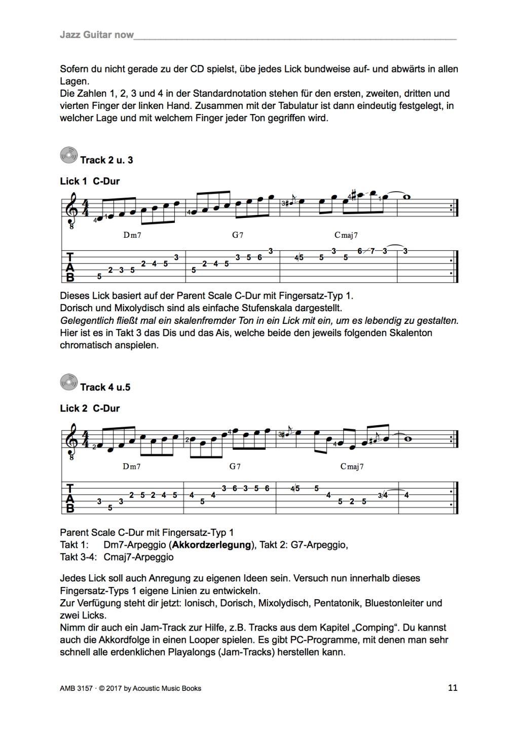 Beispielinhalt (Bild) Jazz Guitar now! Mit CD