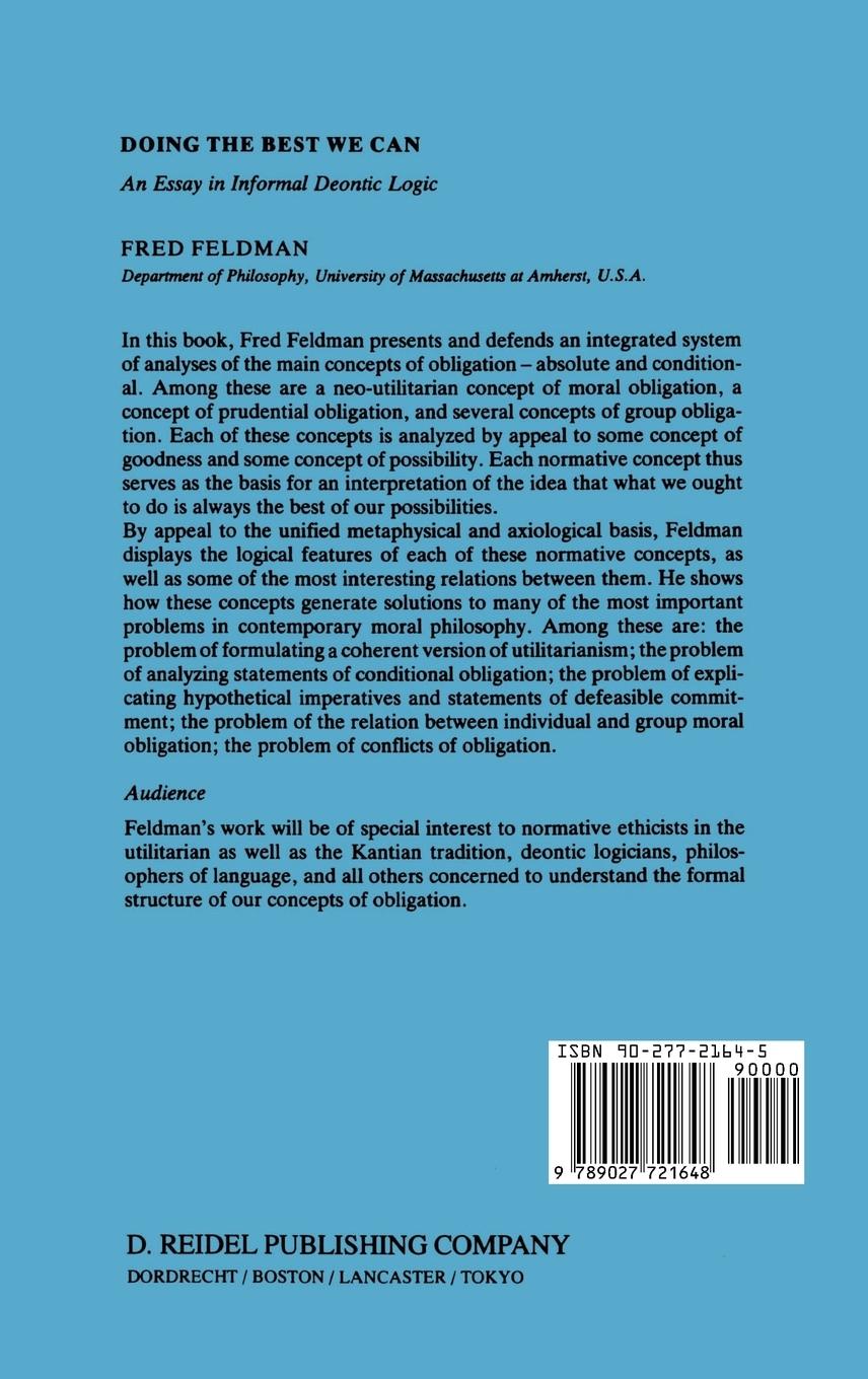 Rückseitencover Doing the Best We Can