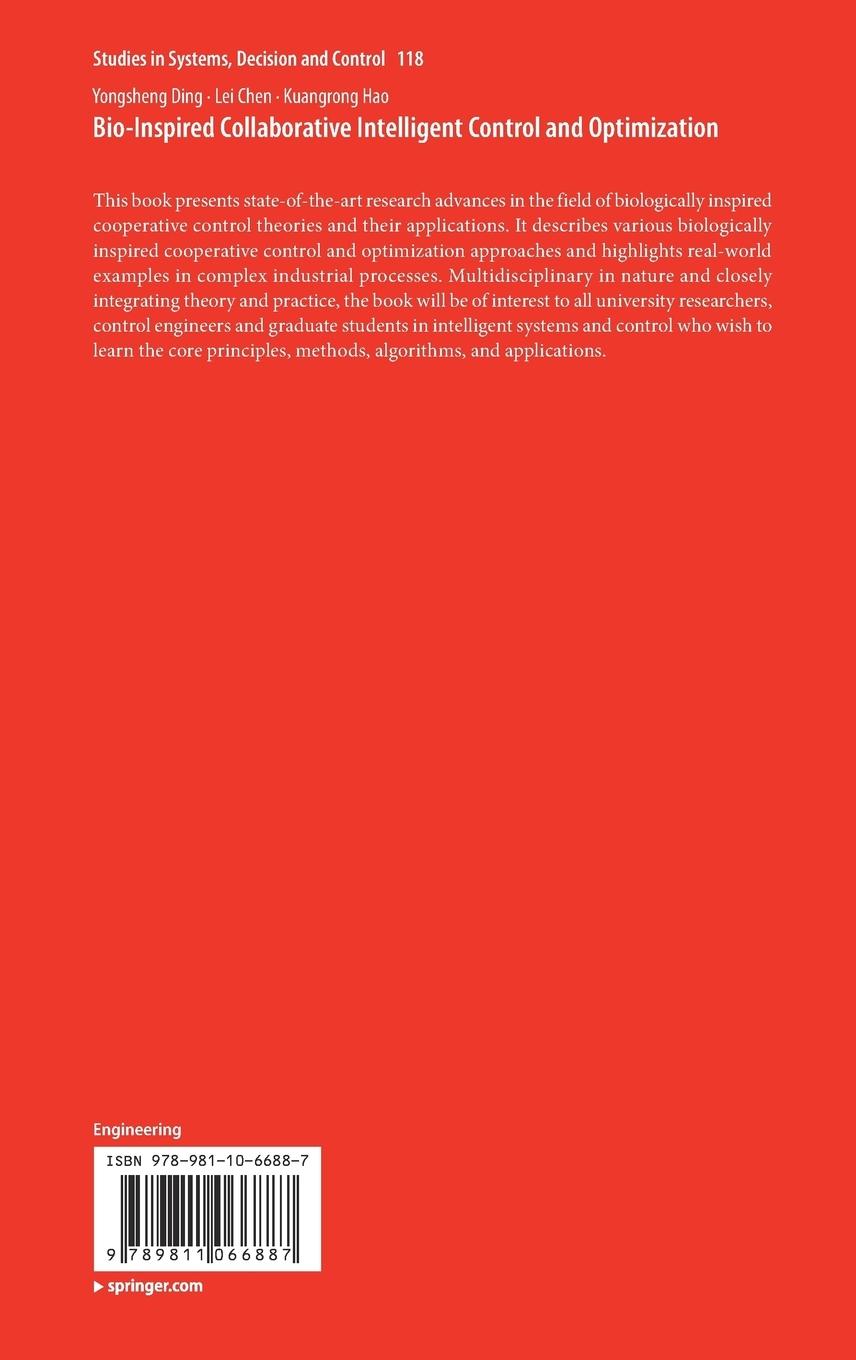 Rückseitencover Bio-Inspired Collaborative Intelligent Control and Optimization