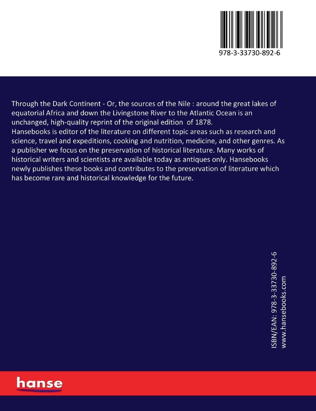 Rückseitencover Through the Dark Continent