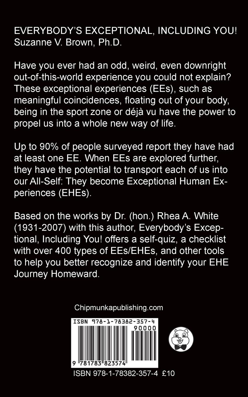 Rückseitencover EVERYBODY'S EXCEPTIONAL,INCLUDING YOU!