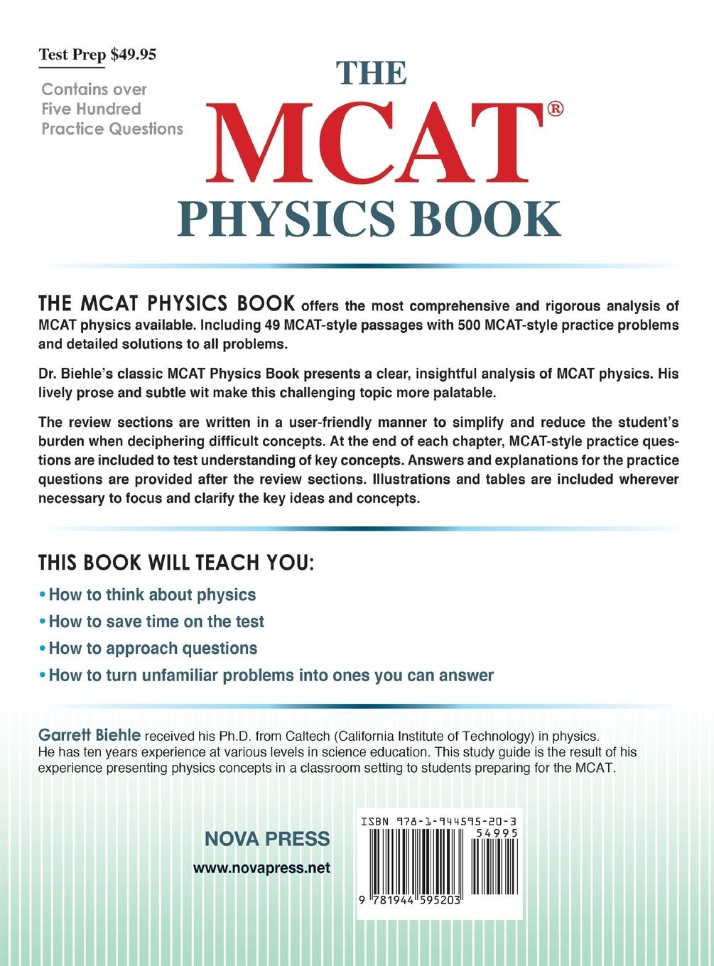 Rückseitencover The MCAT Physics Book