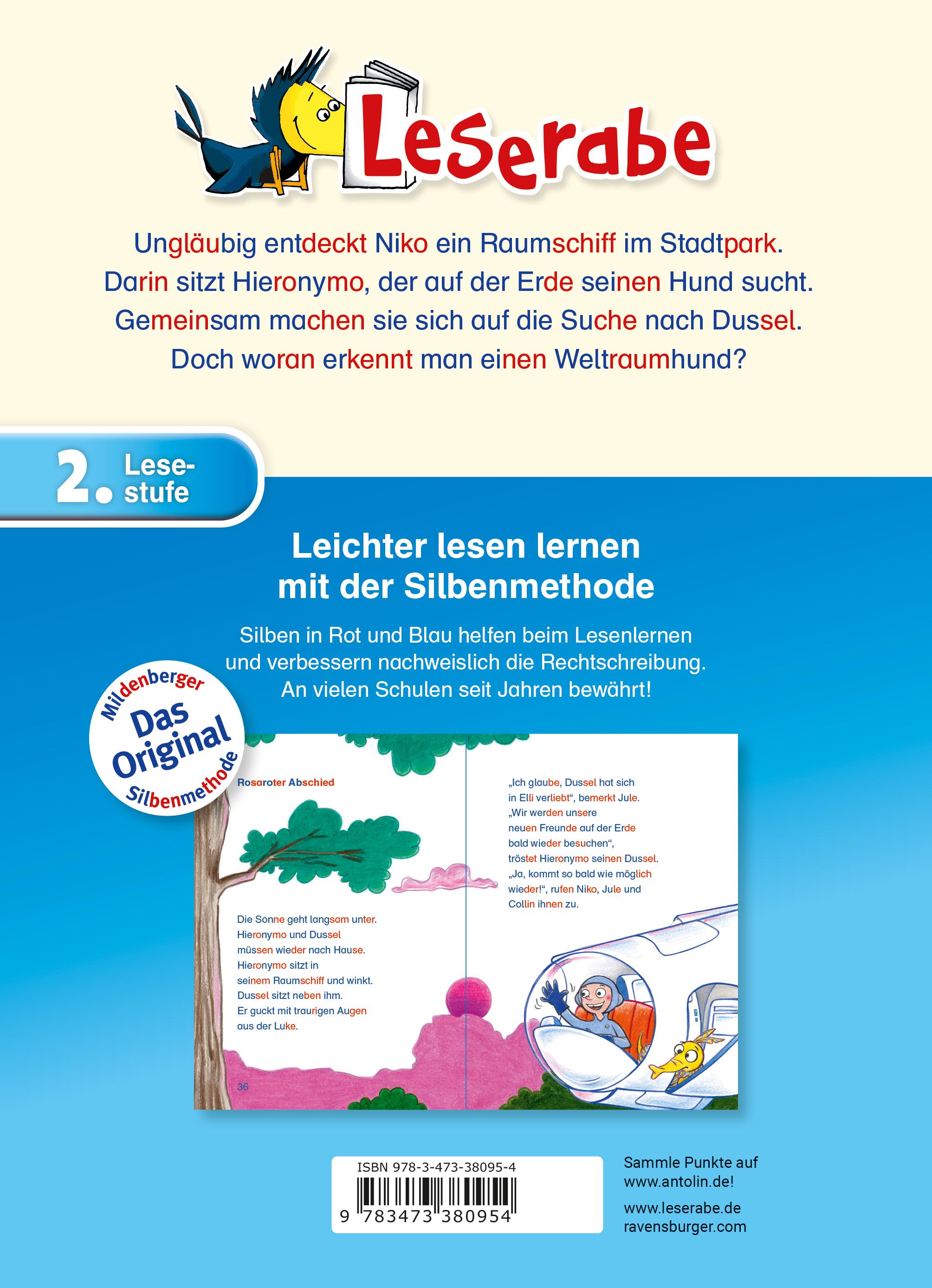 Rückseitencover Besuch aus dem Weltraum - Leserabe 2. Klasse - Erstlesebuch für Kinder ab 7 Jahren