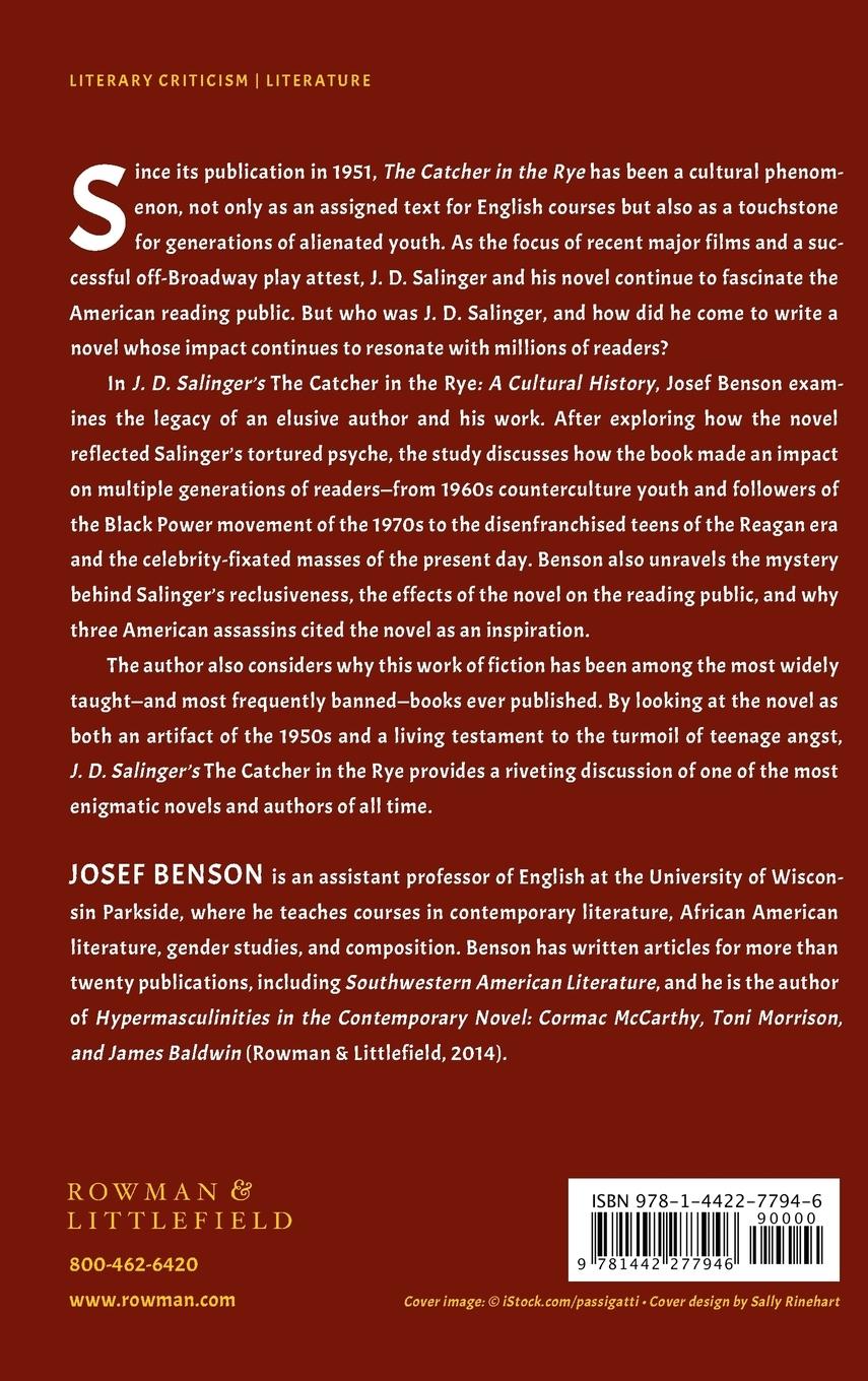 Rückseitencover J. D. Salinger's The Catcher in the Rye