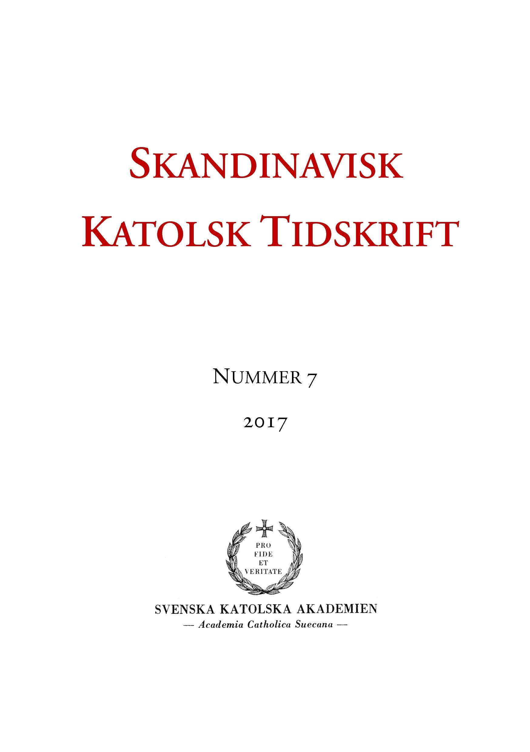 Vorderes Coverbild Skandinavisk Katolsk Tidskrift