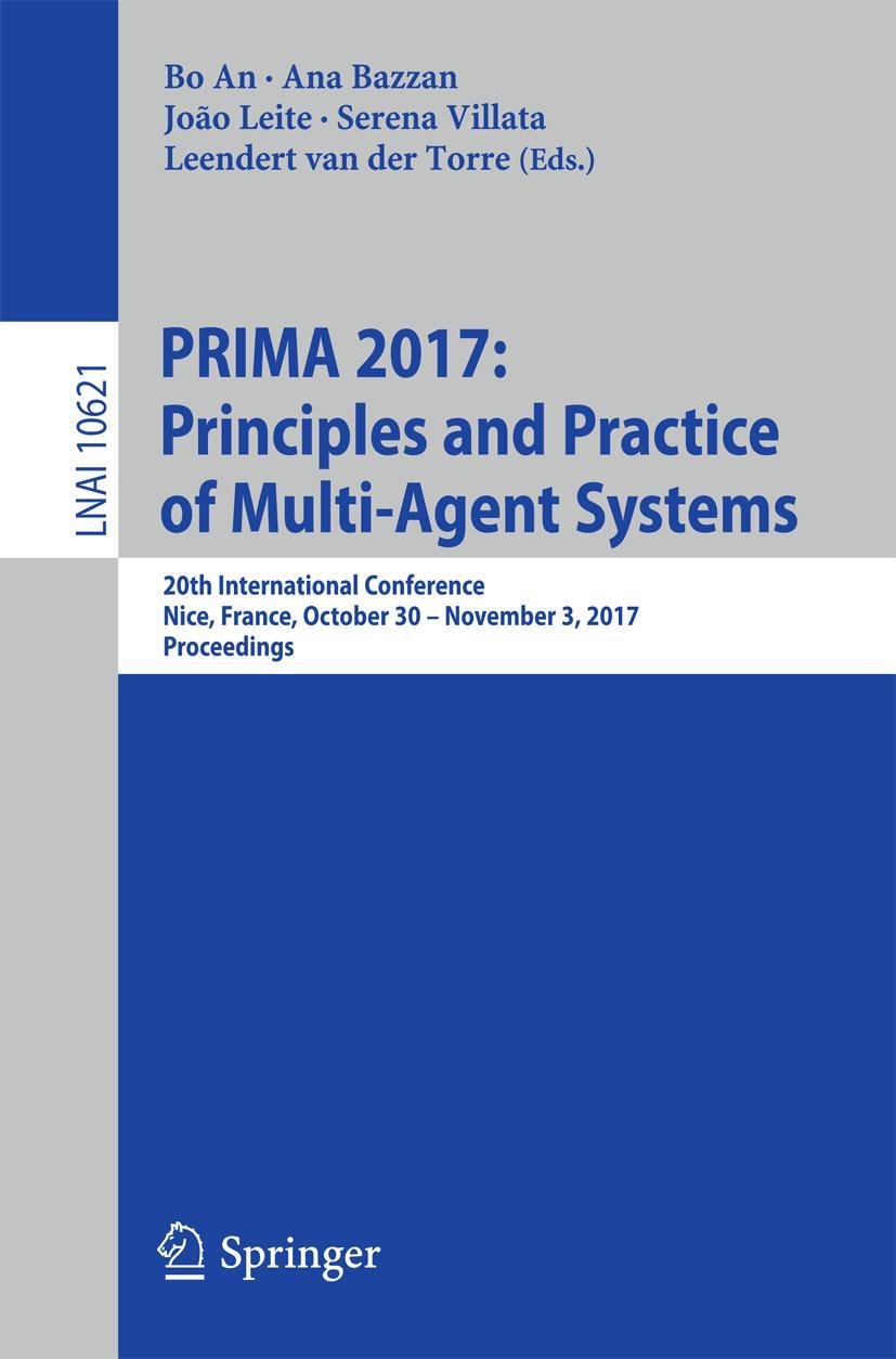 Vorderes Coverbild PRIMA 2017: Principles and Practice of Multi-Agent Systems