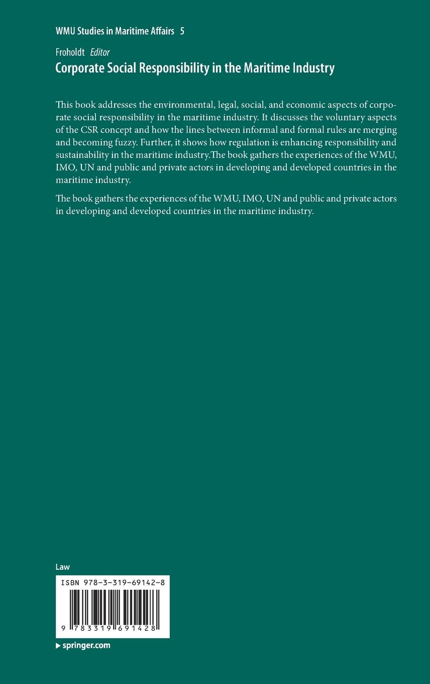 Rückseitencover Corporate Social Responsibility in the Maritime Industry