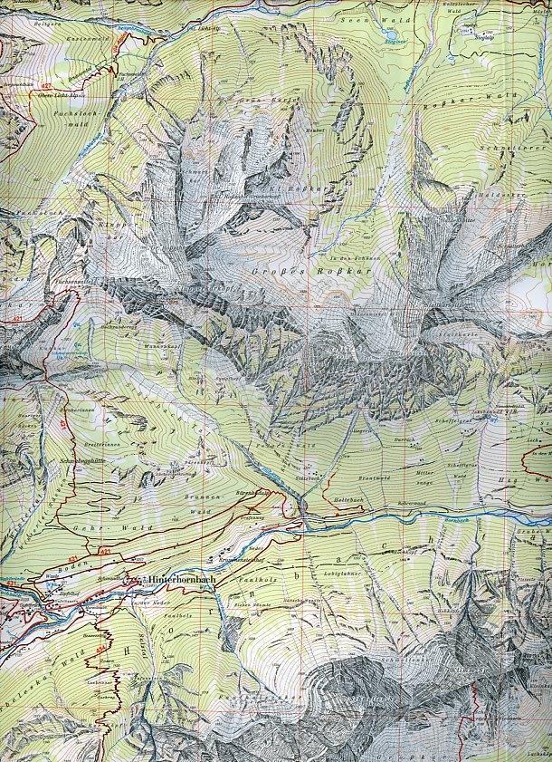 Beispielinhalt (Bild) DAV Alpenvereinskarte 02/2 Allgäuer - Lechtaler Alpen Ost 1 : 25 000