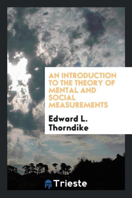 Vorderes Coverbild An Introduction to the Theory of Mental and Social Measurements