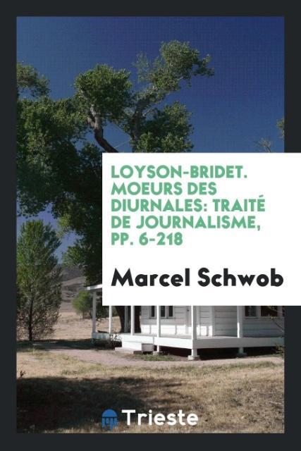 Vorderes Coverbild Loyson-Bridet. Moeurs des Diurnales