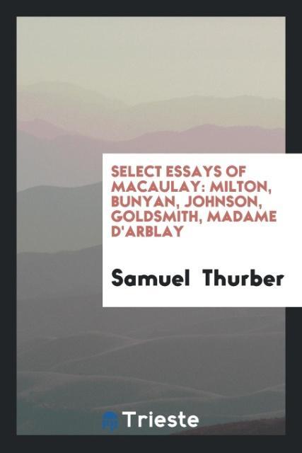Vorderes Coverbild Select Essays of Macaulay