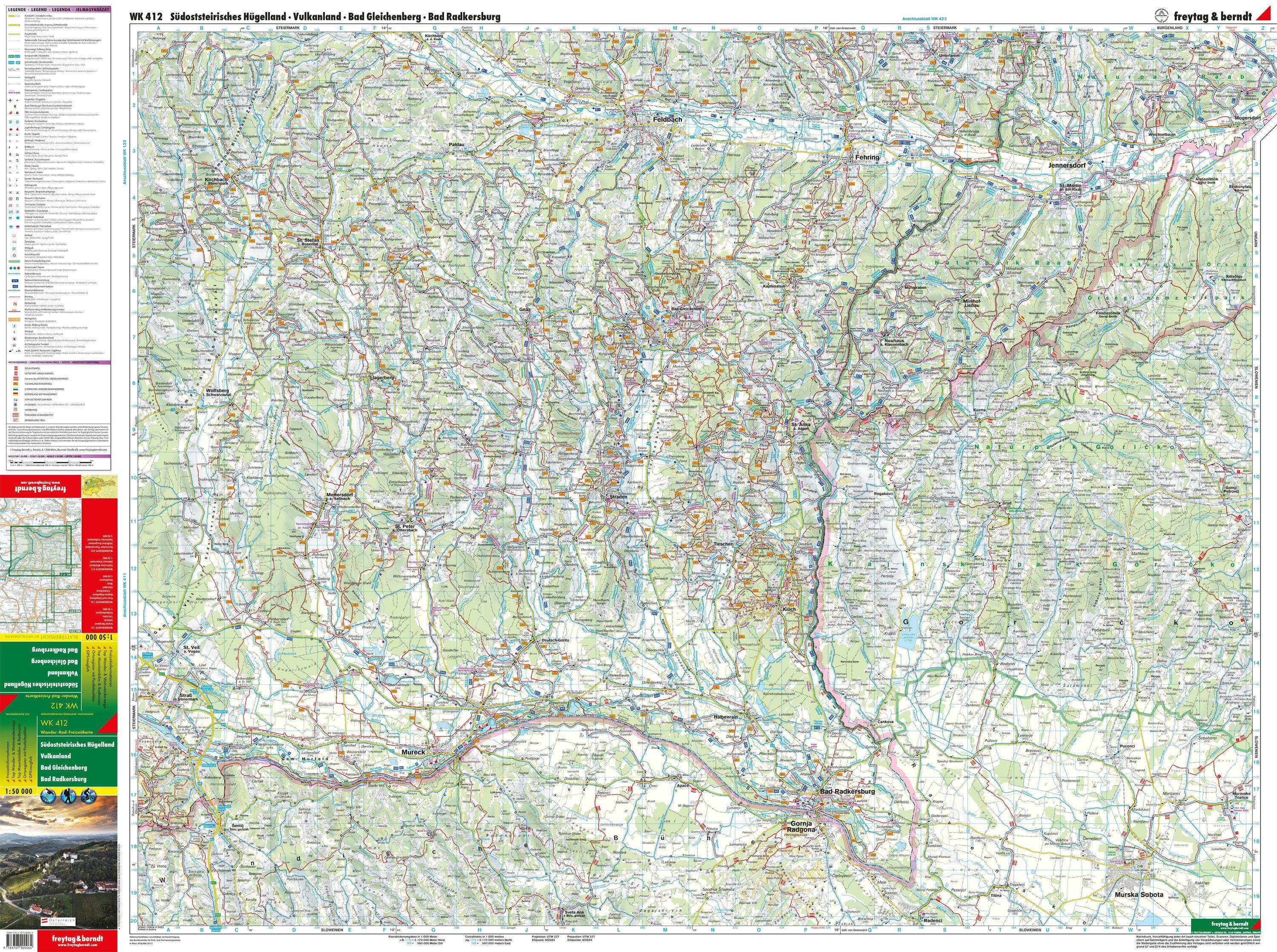 Beispielinhalt (Bild) Südoststeirisches Hügelland 1 : 50 000. WK 412