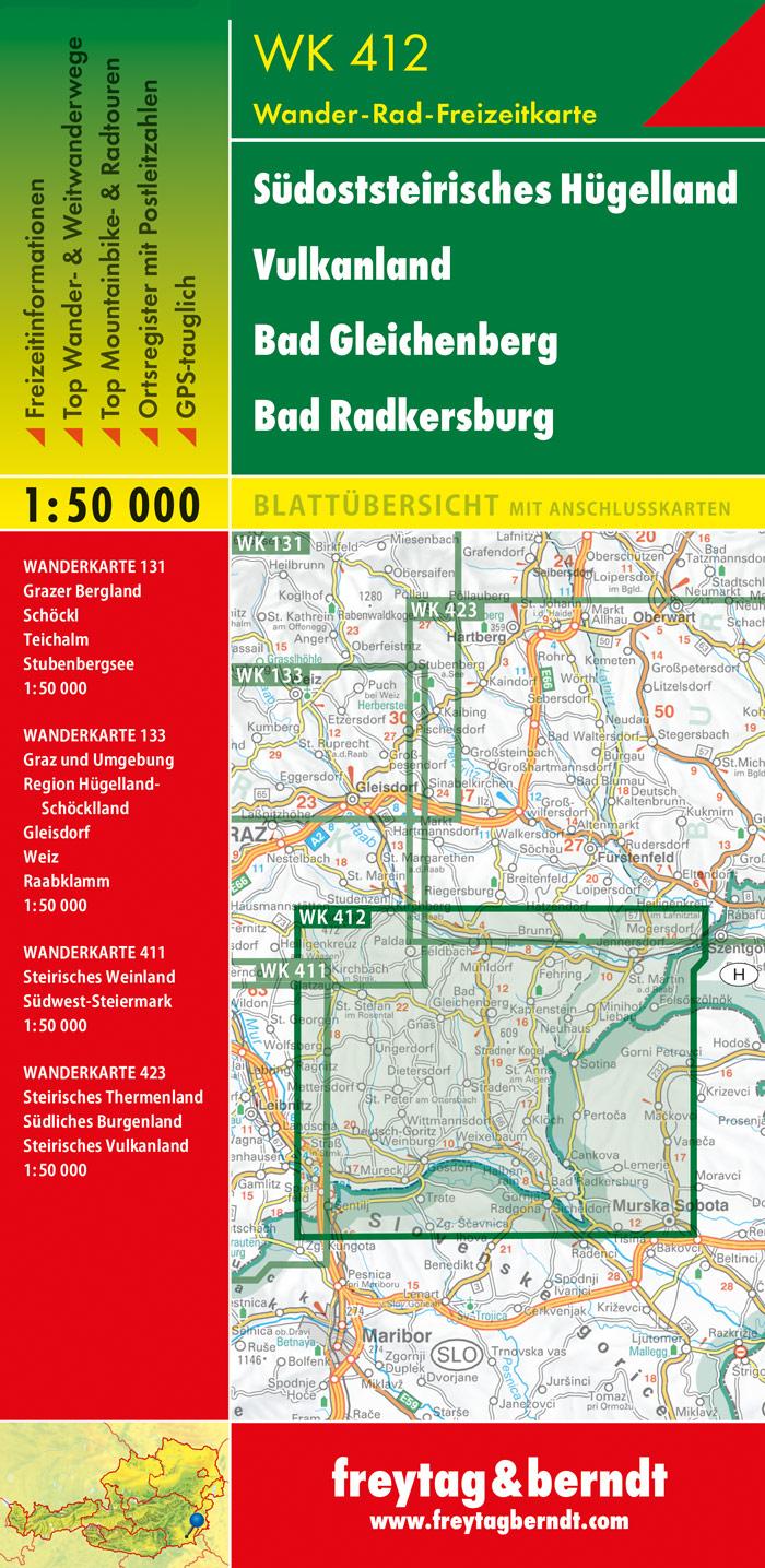 Rückseitencover Südoststeirisches Hügelland 1 : 50 000. WK 412