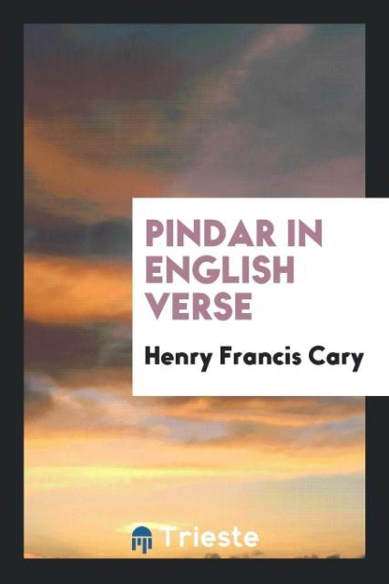 Vorderes Coverbild Pindar in English Verse