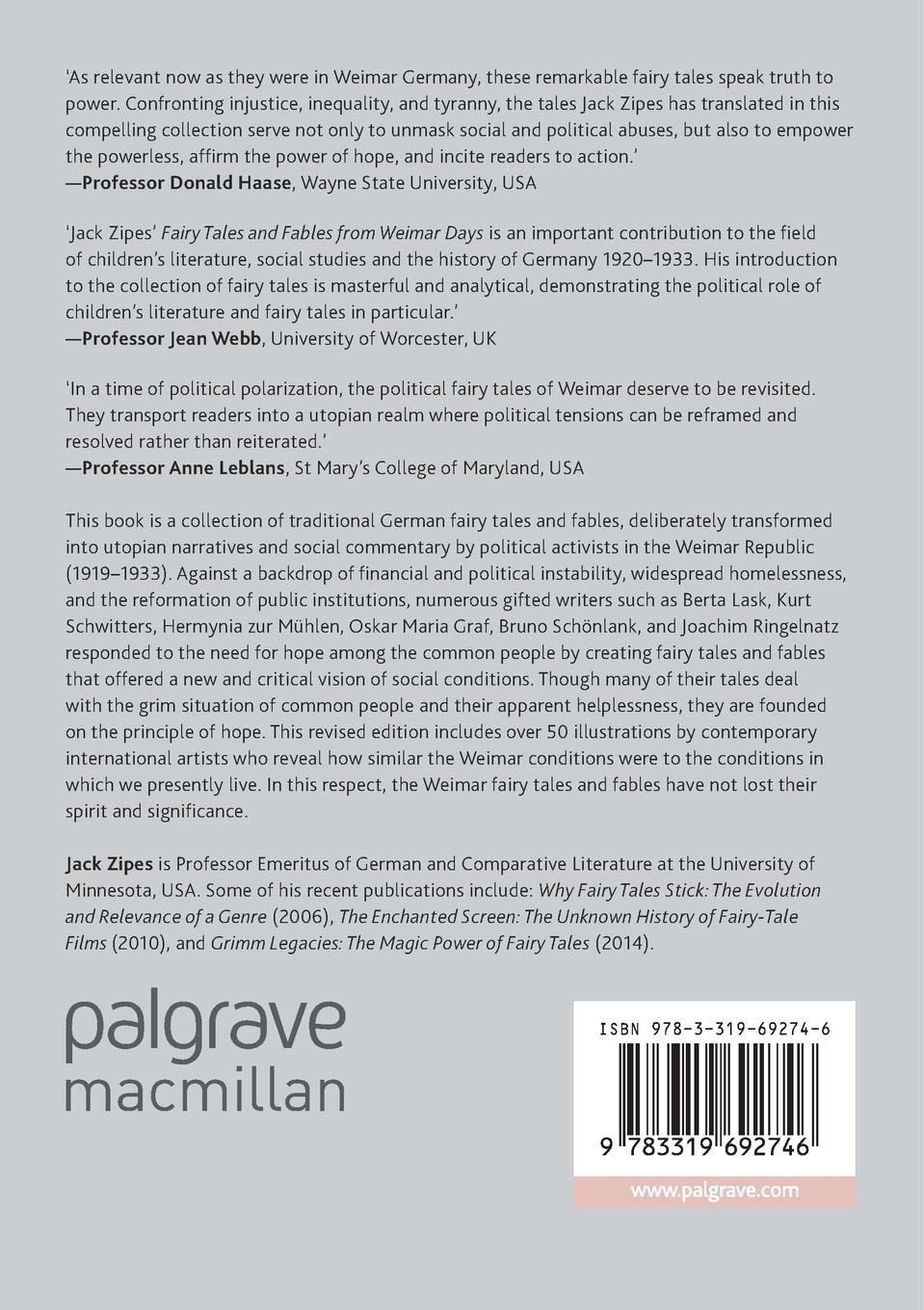 Rückseitencover Fairy Tales and Fables from Weimar Days