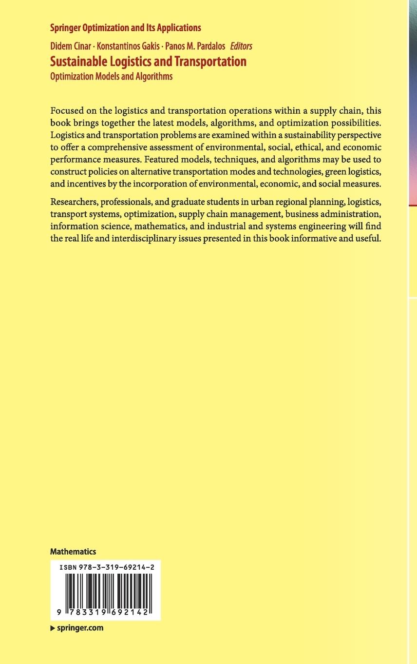 Rückseitencover Sustainable Logistics and Transportation