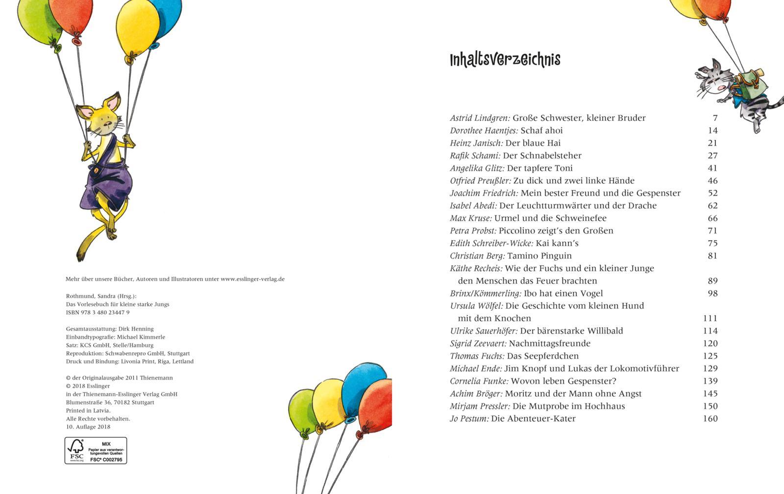 Beispielinhalt (Bild) Das Vorlesebuch für kleine starke Jungs