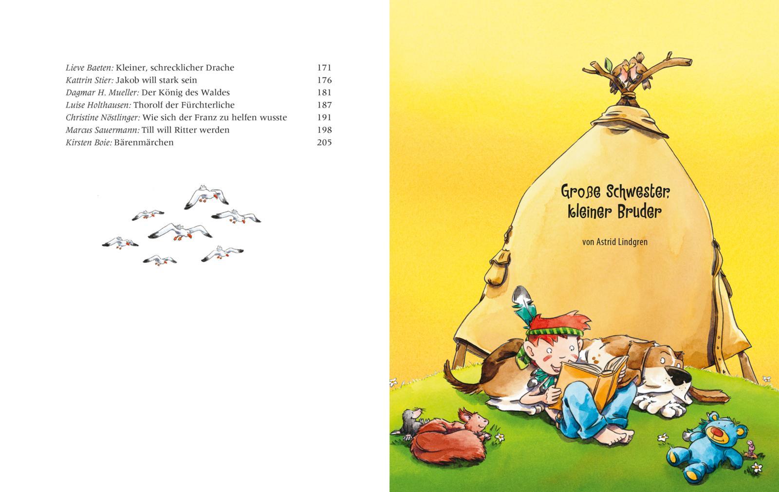 Beispielinhalt (Bild) Das Vorlesebuch für kleine starke Jungs