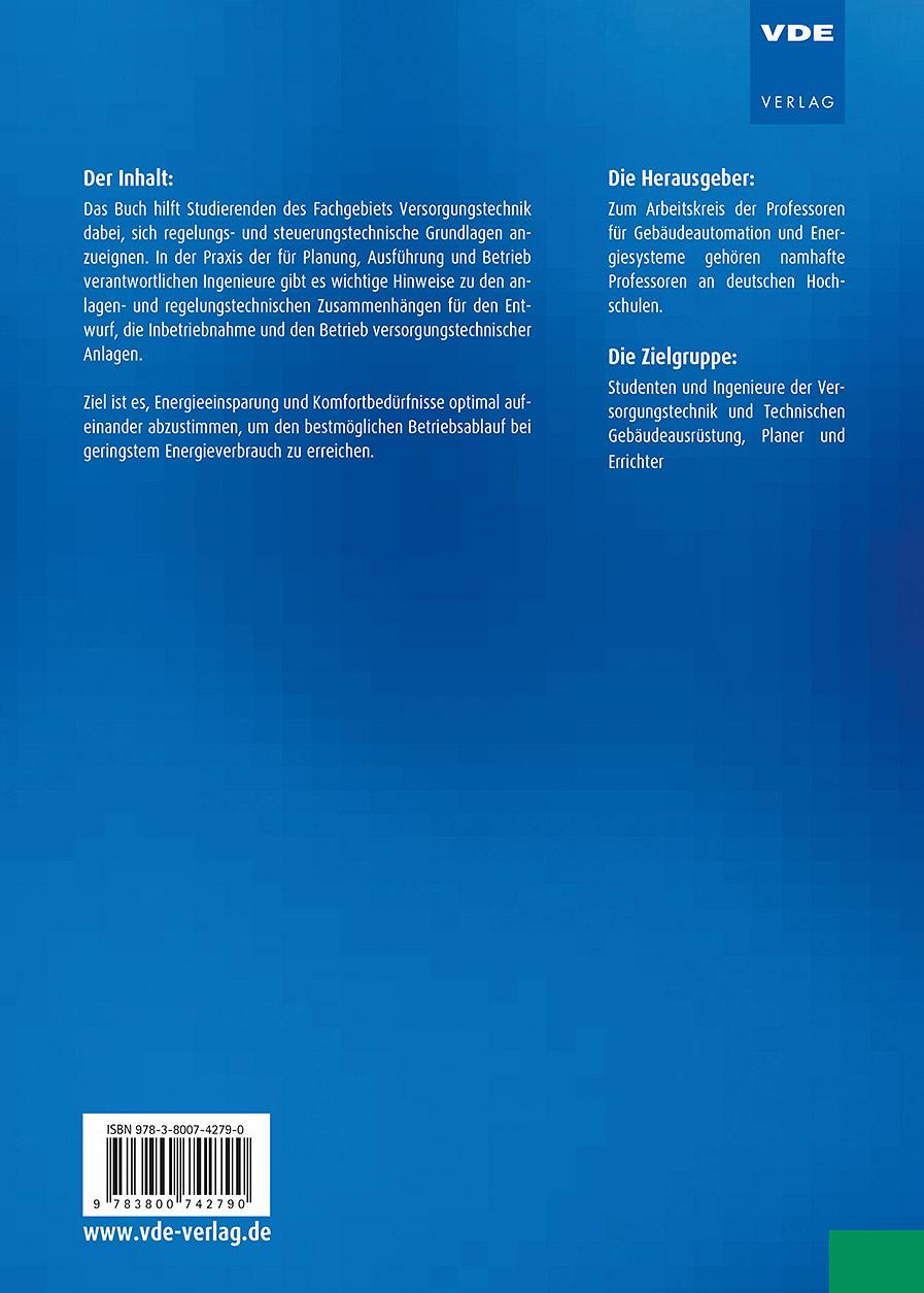 Rückseitencover Regelungs- und Steuerungstechnik in der Versorgungstechnik