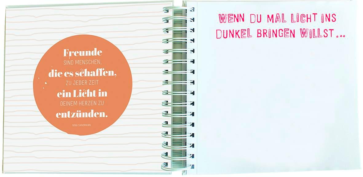 Beispielinhalt (Bild) Wenn-Buch für dich - An dich gedacht - Für dich gemacht