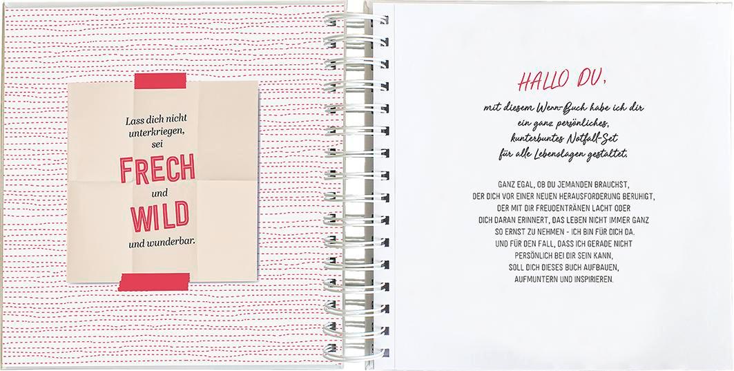 Beispielinhalt (Bild) Wenn-Buch für dich - An dich gedacht - Für dich gemacht