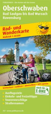 Vorderes Coverbild Oberschwaben, Bad Saulgau bis Bad Wurzach, Ravensburg 1 : 50 000