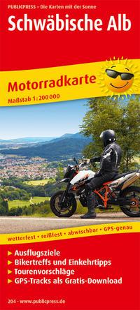 Vorderes Coverbild Motorradkarte Schwäbische Alb 1 : 200 000