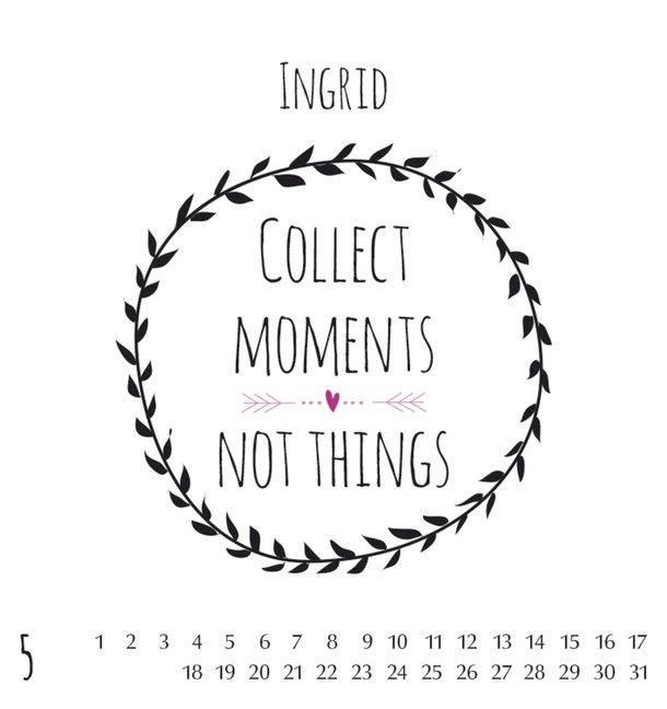Beispielinhalt (Bild) Namenskalender Ingrid