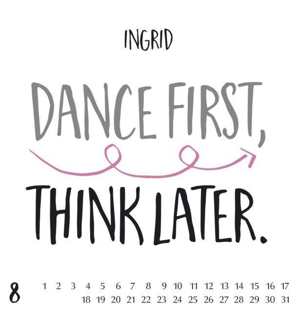 Beispielinhalt (Bild) Namenskalender Ingrid