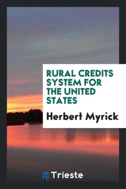 Vorderes Coverbild Rural Credits System for the United States