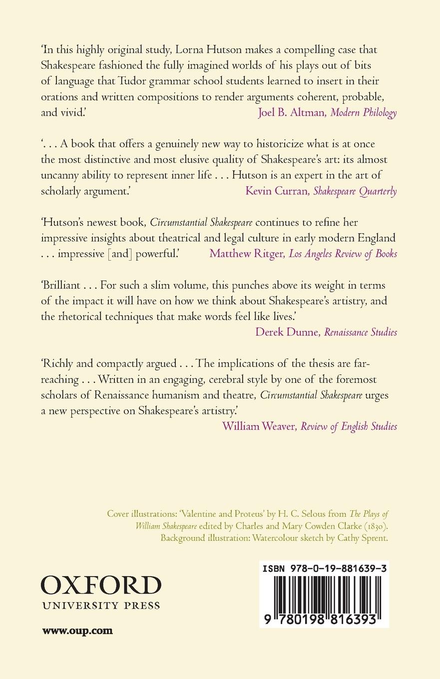 Rückseitencover Circumstantial Shakespeare