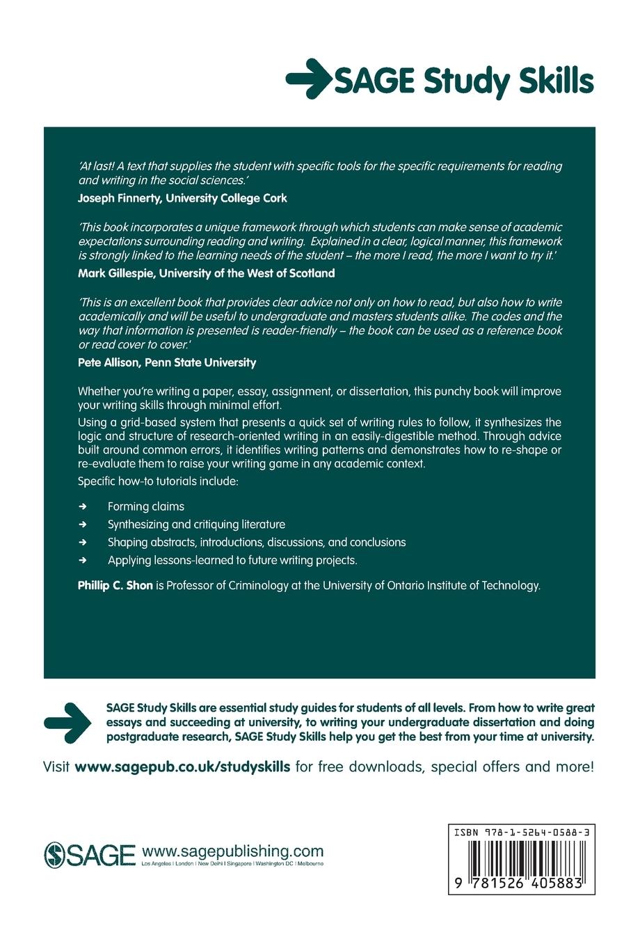 Rückseitencover The Quick Fix Guide to Academic Writing