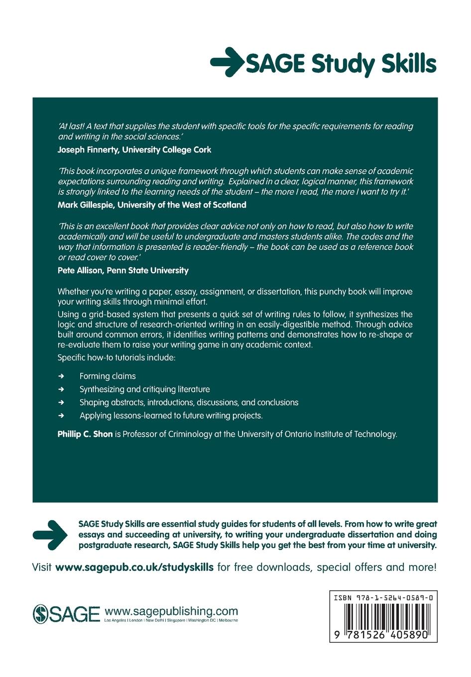 Rückseitencover The Quick Fix Guide to Academic Writing