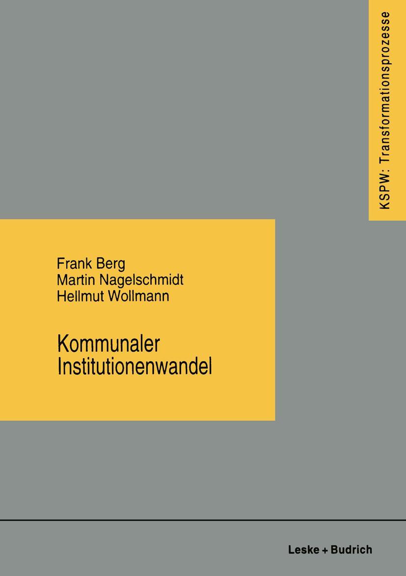 Vorderes Coverbild Kommunaler Institutionenwandel
