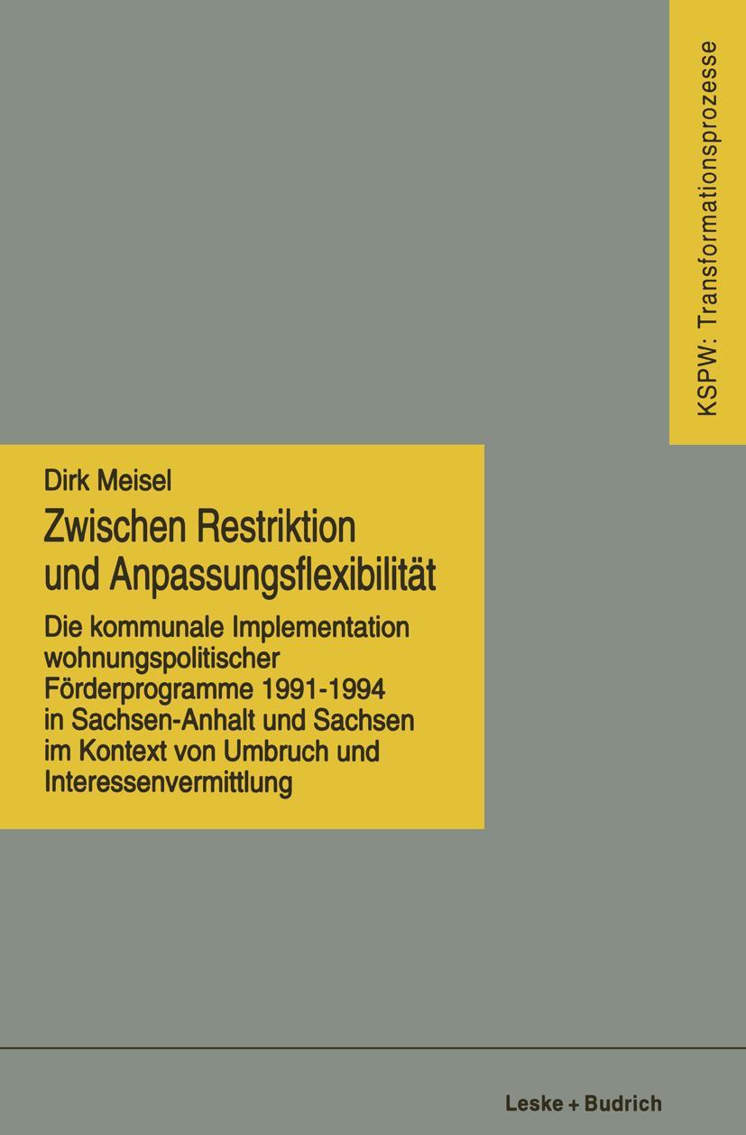 Vorderes Coverbild Zwischen Restriktion und Anpassungsflexibilität