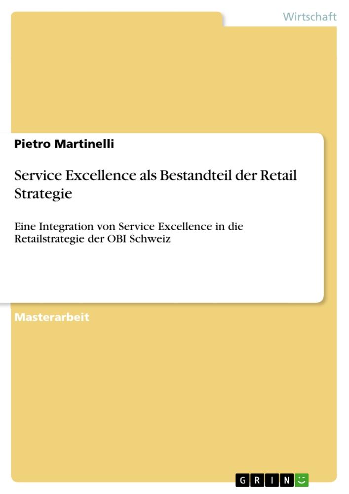 Vorderes Coverbild Service Excellence als Bestandteil der Retail Strategie