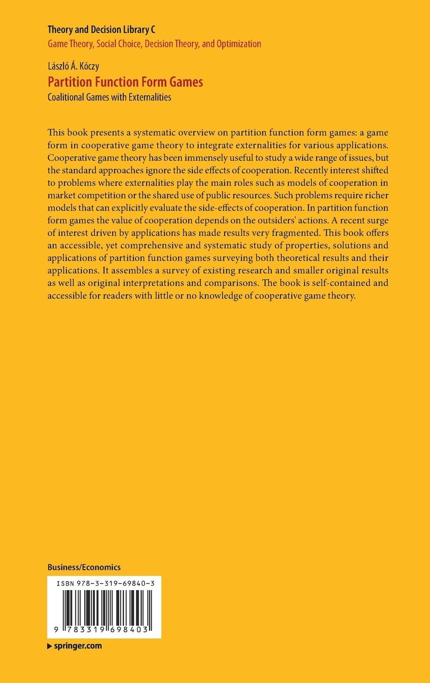 Rückseitencover Partition Function Form Games