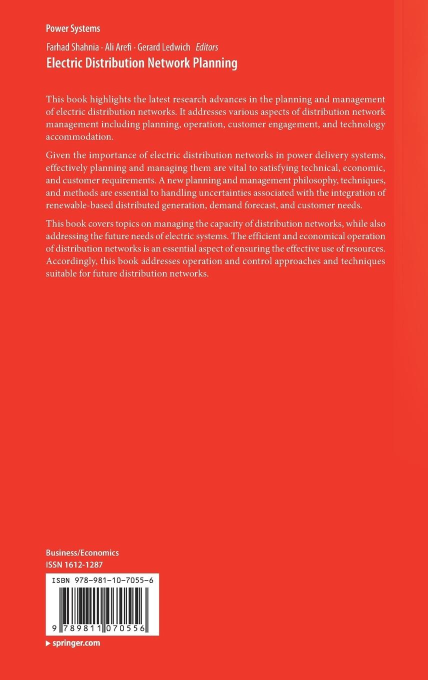 Rückseitencover Electric Distribution Network Planning