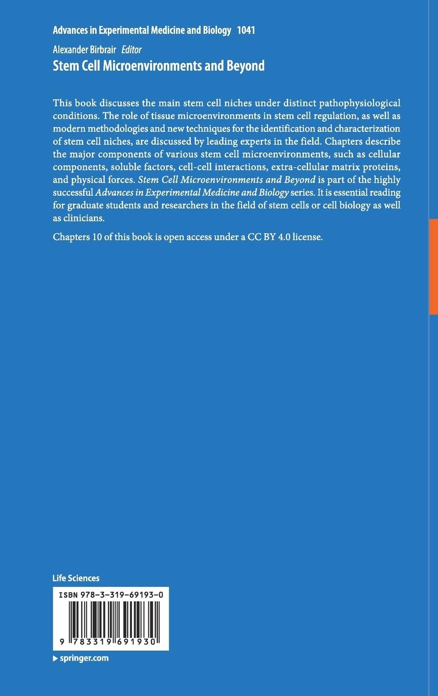 Rückseitencover Stem Cell Microenvironments and Beyond