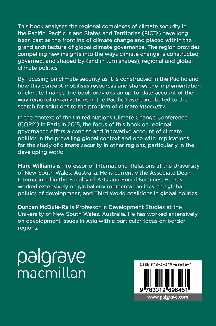 Rückseitencover Combatting Climate Change in the Pacific